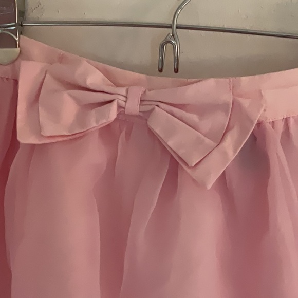 Sweet Society Ruffle & Bow Mini Skirt, Size MD, Pink - Picture 5 of 9